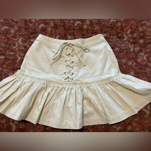 Forever 21 Cream, zip, mini skirt